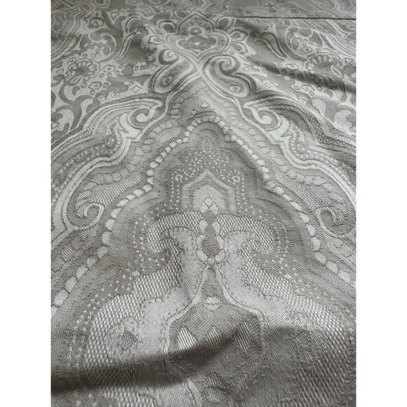 2 Ralph Lauren Pillow Sham Ruffles Textured Jacquard Floral paisley gray set - Picture 11 of 16